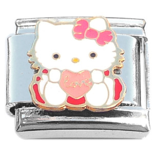 Hello Kitty Love Heart Italian Charm Hello Kitty Love Heart Italian Charm