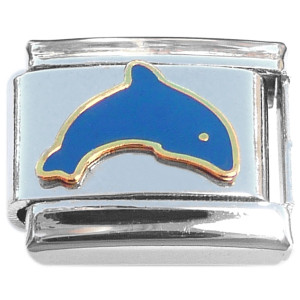 Cute Dolphin Jumping Swimming Italian Charm