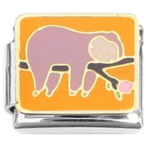Sloth Resting Tree Branch Italian Charm