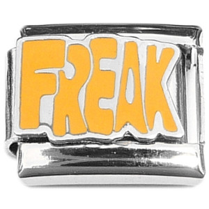 Freak Bold Yellow Italian Charm