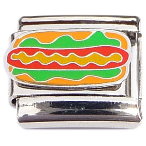 Hotdog Mustard Sausage Italian Charm