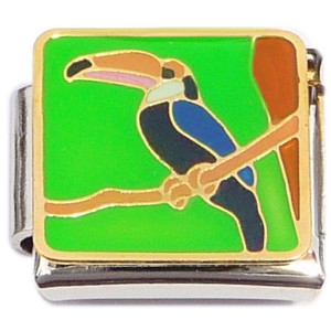 Colorful Bird Tropical Toucan Italian Charm Colorful Bird Tropical Toucan Italian Charm
