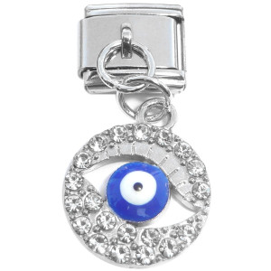 Evil Eye Bling Dangle Italian Charm Evil Eye Bling Dangle Italian Charm