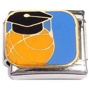 Graduation Cap Basketball Sport Italian Charm