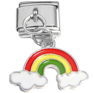 Rainbow Clouds Dangle Italian Charm Rainbow Clouds Dangle Italian Charm