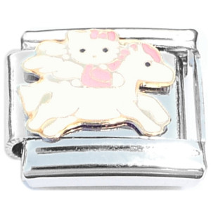 Hello Kitty Riding Horse Unicorn Italian Charm Hello Kitty Riding Horse Unicorn Italian Charm