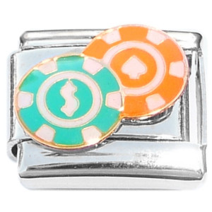Poker Chips Pair Casino Gamble Italian Charm Poker Chips Pair Casino Gamble Italian Charm
