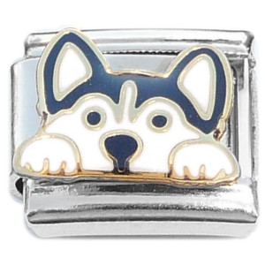 Husky Puppy Baby Dog Italian Charm Husky Puppy Baby Dog Italian Charm