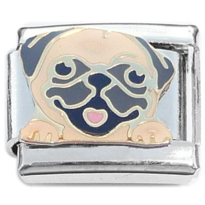 Pug Puppy Baby Dog Italian Charm Pug Puppy Baby Dog Italian Charm