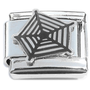Black Spiderweb Spider Web Italian Charm Black Spiderweb Spider Web Italian Charm