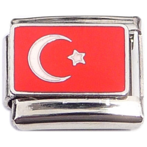 Turkey Flag Italian Charm