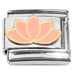 Lotus Flower Blooming Om Italian Charm Lotus Flower Blooming Om Italian Charm