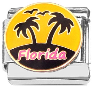 Florida Palm Tree Sky Italian Charm