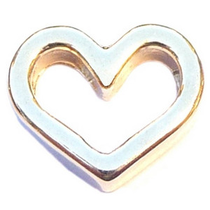 Goldtone Open Heart Floating Locket Charm Goldtone Open Heart Floating Locket Charm