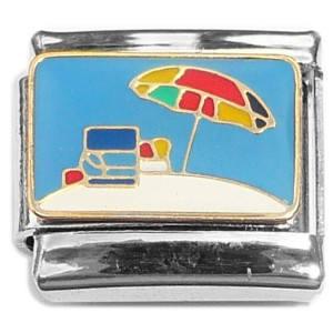 Beach Day Umbrella Chair Italian Charm