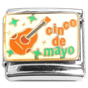 Cinco de Mayo Guitar Italian Charm
