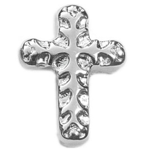 Patterned Cross Floating Locket Charm Patterned Cross Floating Locket Charm