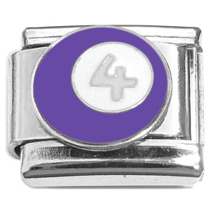 Purple Four Ball Pool Billiards Italian Charm Purple Four Ball Pool Billiards Italian Charm