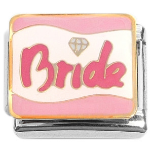 Bride Bling Pink Wedding Italian Charm Bride Bling Pink Wedding Italian Charm