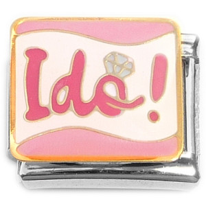 I Do Bling Wedding Italian Charm