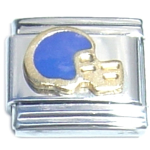Football Helmet Blue Color Italian Charm Football Helmet Blue Color Italian Charm