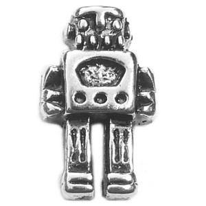Robot Floating Locket Charm