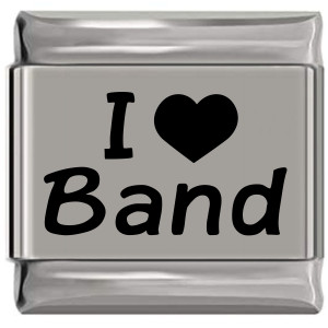 I Love Band Laser Engraved Italian Charm (9mm Standard Size) I Love Band Laser Engraved Italian Charm (9mm Standard Size)