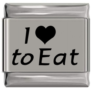 I Love to Eat Laser Engraved Italian Charm (9mm Standard Size) I Love to Eat Laser Engraved Italian Charm (9mm Standard Size)