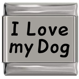 I Love My Dog Laser Engraved Italian Charm (9mm Standard Size) I Love My Dog Laser Engraved Italian Charm (9mm Standard Size)