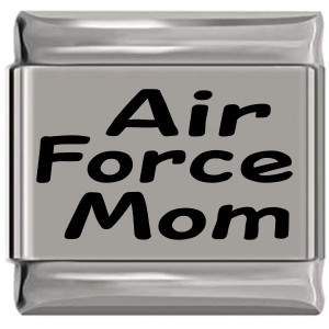 Air Force Mom Laser Engraved Italian Charm (9mm Standard Size)