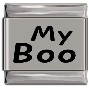 My Boo Laser Engraved Italian Charm (9mm Standard Size) My Boo Laser Engraved Italian Charm (9mm Standard Size)