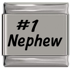 Number One Nephew Laser Engraved Italian Charm (9mm Standard Size) Number One Nephew Laser Engraved Italian Charm (9mm Standard Size)