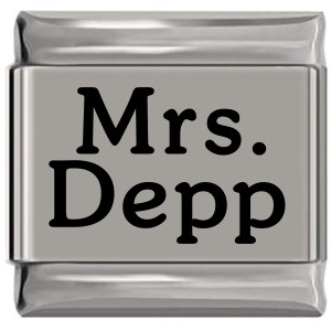 Mrs Depp Laser Engraved Italian Charm (9mm Standard Size) Mrs Depp Laser Engraved Italian Charm (9mm Standard Size)