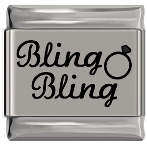 Bling Bling Laser Engraved Italian Charm (9mm Standard Size) Bling Bling Laser Engraved Italian Charm (9mm Standard Size)