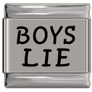 Boys Lie Laser Engraved Italian Charm (9mm Standard Size) Boys Lie Laser Engraved Italian Charm (9mm Standard Size)