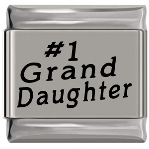 Number One Grand Daughter Laser Engraved Italian Charm (9mm Standard Size) Number One Grand Daughter Laser Engraved Italian Charm (9mm Standard Size)