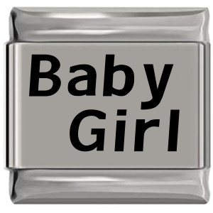 Baby Girl Laser Engraved Italian Charm (9mm Standard Size) Baby Girl Laser Engraved Italian Charm (9mm Standard Size)