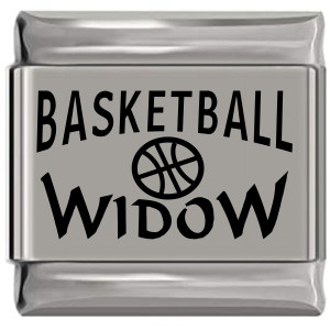 Basketball Widow Laser Engraved Italian Charm (9mm Standard Size) Basketball Widow Laser Engraved Italian Charm (9mm Standard Size)