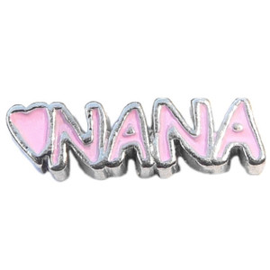 Nana In Pink Floating Locket Charm Nana In Pink Floating Locket Charm