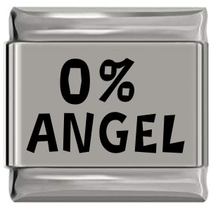 Zero Percent Angel Laser Engraved Italian Charm (9mm Standard Size) Zero Percent Angel Laser Engraved Italian Charm (9mm Standard Size)