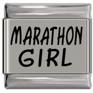 Marathon Girl Laser Engraved Italian Charm (9mm Standard Size) Marathon Girl Laser Engraved Italian Charm (9mm Standard Size)