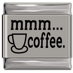 mmm Coffee Laser Engraved Italian Charm (9mm Standard Size) mmm Coffee Laser Engraved Italian Charm (9mm Standard Size)