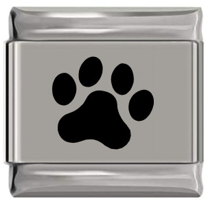 Animal Paw Print Laser Engraved Italian Charm (9mm Standard Size) Animal Paw Print Laser Engraved Italian Charm (9mm Standard Size)