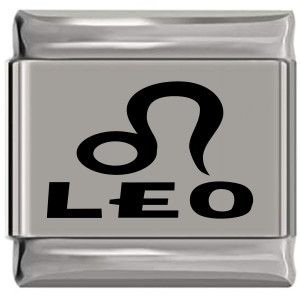 Leo Zodiac Laser Engraved Italian Charm (9mm Standard Size)