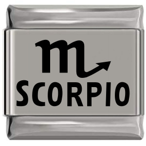 Scorpio Zodiac Laser Engraved Italian Charm (9mm Standard Size) Scorpio Zodiac Laser Engraved Italian Charm (9mm Standard Size)
