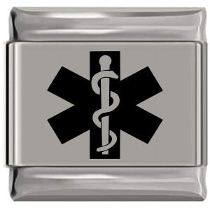 Medical Cross Laser Engraved Italian Charm (9mm Standard Size) Medical Cross Laser Engraved Italian Charm (9mm Standard Size)