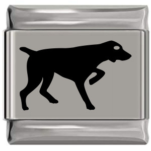 Dog Pointing Laser Engraved Italian Charm (9mm Standard Size) Dog Pointing Laser Engraved Italian Charm (9mm Standard Size)