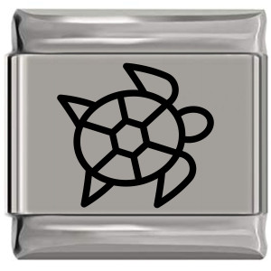 Turtle Swimming Laser Engraved Italian Charm (9mm Standard Size) Turtle Swimming Laser Engraved Italian Charm (9mm Standard Size)