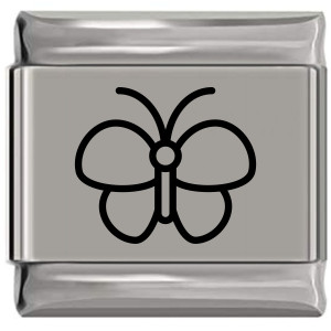 Butterfly Laser Engraved Italian Charm (9mm Standard Size) Butterfly Laser Engraved Italian Charm (9mm Standard Size)