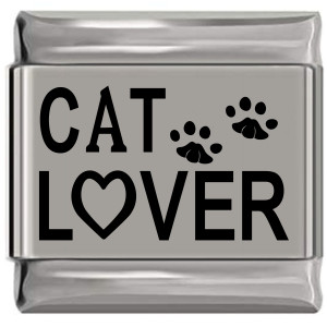 Cat Lover Laser Engraved Italian Charm (9mm Standard Size) Cat Lover Laser Engraved Italian Charm (9mm Standard Size)